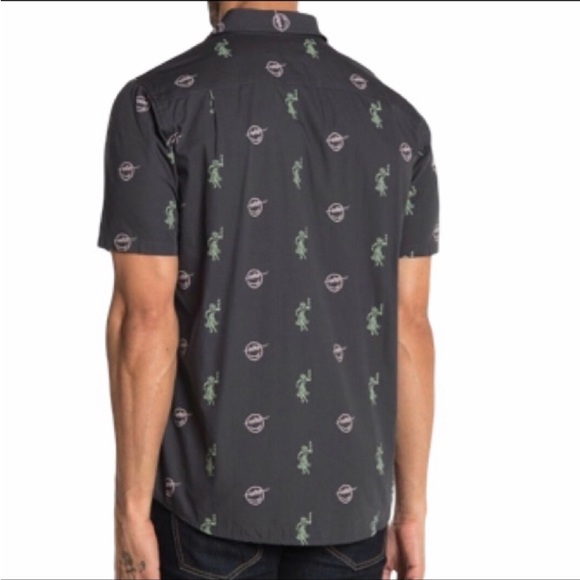 Hurley Mens Chill Vibes Short Sleeve Shirt - Picture 2 of 5